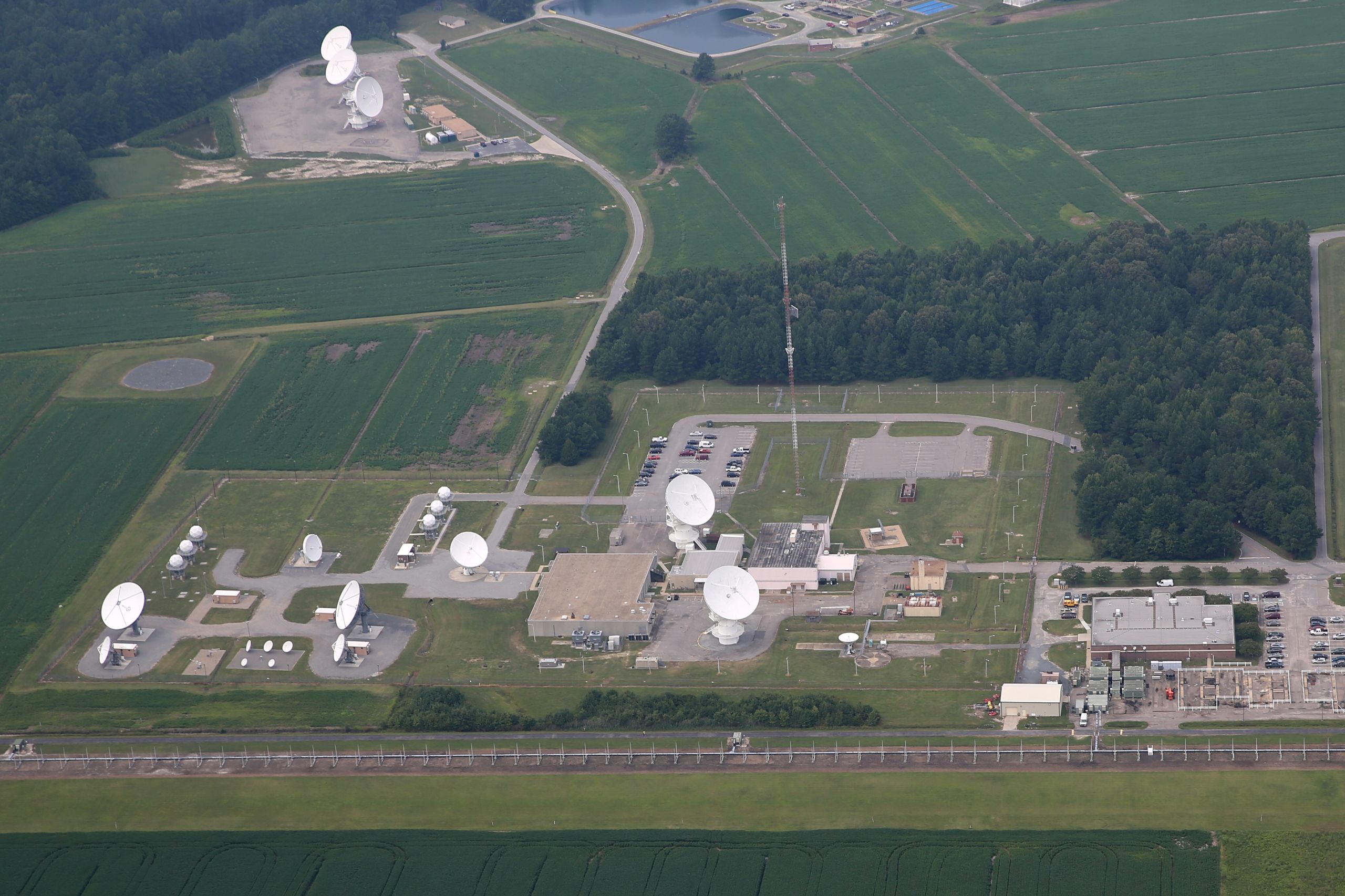 An aerial view of the Relocatable Over-the-Horizon Radar in Virginia. (CJ photo by Don Carrington)