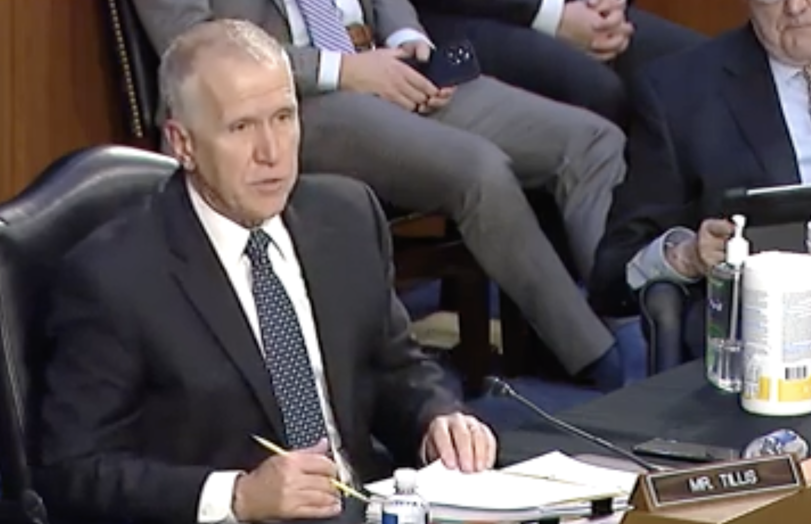 U.S. Sen. Thom Tillis, R-NC delivers opening remarks during the Senate Judiciary Committee hearing on the nomination of Ketanji Brown Jackson to be an Associate Justice of the U.S. Supreme Court.