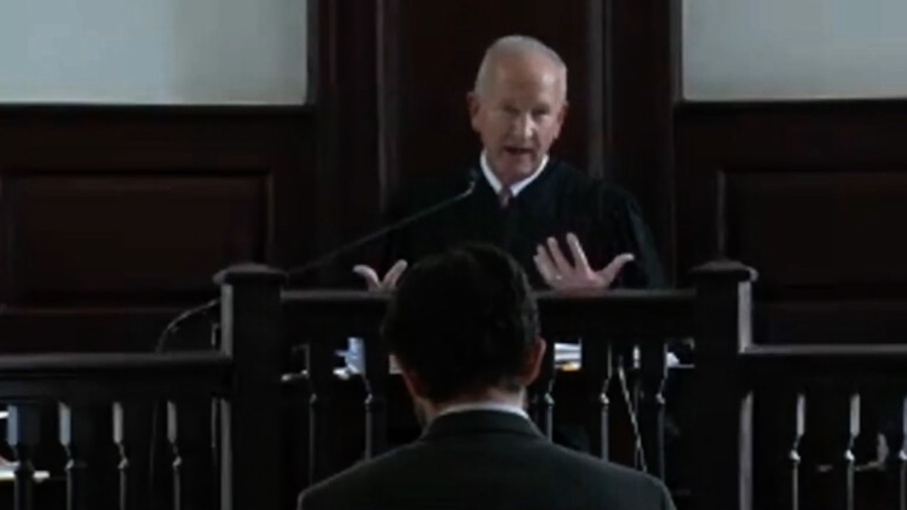 Chief Justice Paul Newby on bench