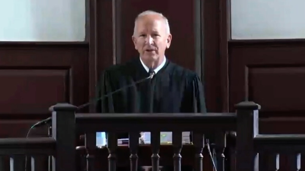 Chief Justice Paul Newby on bench