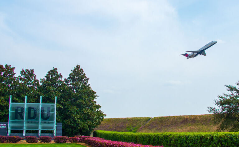 RDU Airport Sign with Plane