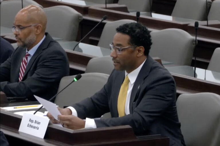Rep. Echevarria speaking on Levy Limit in House Finanace Committee