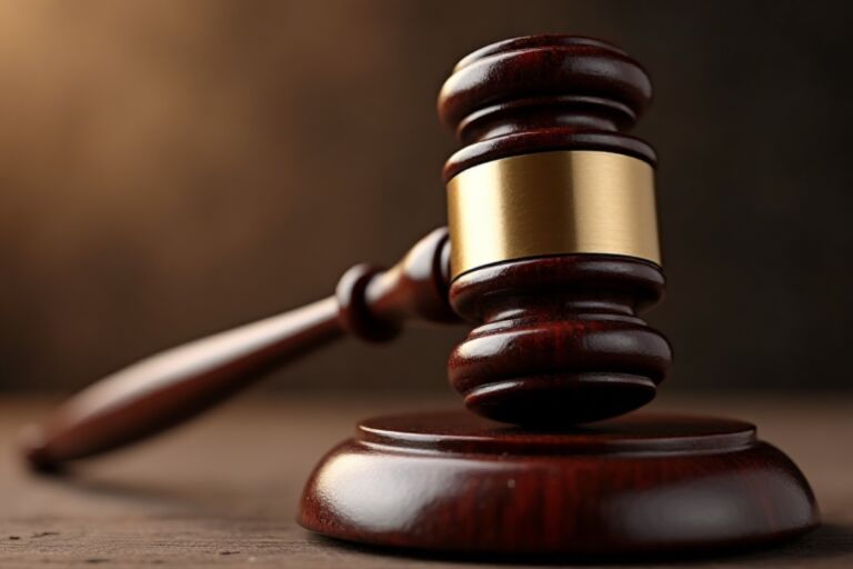 Gavel sits on desk